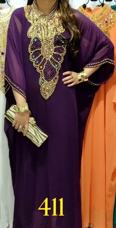 Picture of Blue Georgette Jilbab Dress for Women