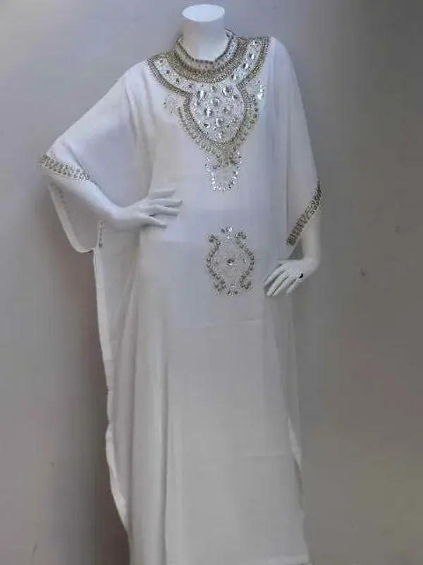 Picture of Radhe Designer Yellow Georgette Kaftan Dress for Women - F6748