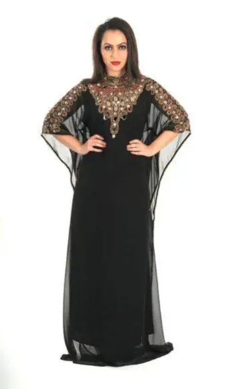 Picture of Radhe Designer Multicolor Georgette Kaftan Dress for Women - F6757
