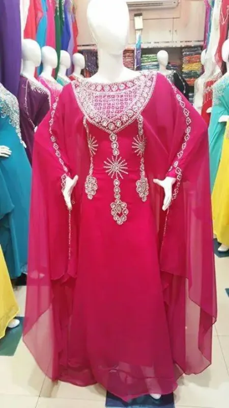Picture of Radhe Designer Yellow Georgette Kaftan Dress for Women - F6765
