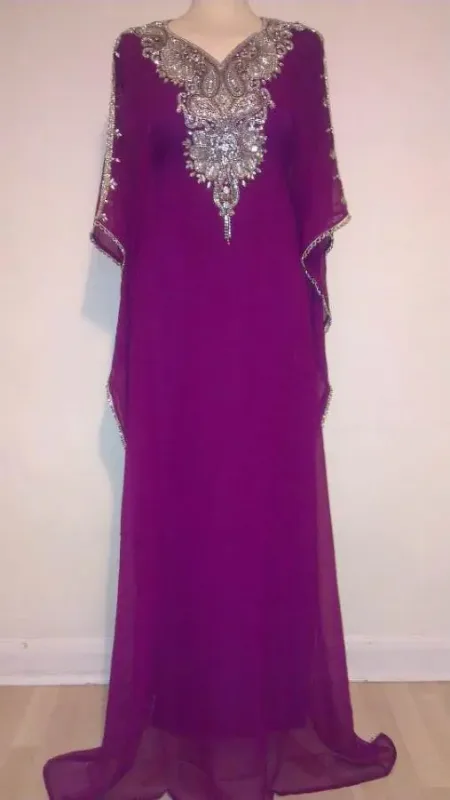 Picture of Radhe Designer White Georgette Kaftan Dress for Women - F6790