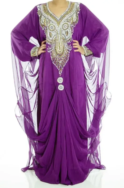 Picture of Radhe Designer Multicolor Georgette Kaftan Dress for Women - F6792