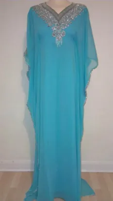 Picture of Black Georgette Jilbab Dress for Women - Style F6802