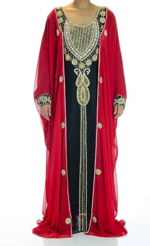 Picture of Radhe Designer Multicolor Georgette Kaftan Dress for Women - F6800