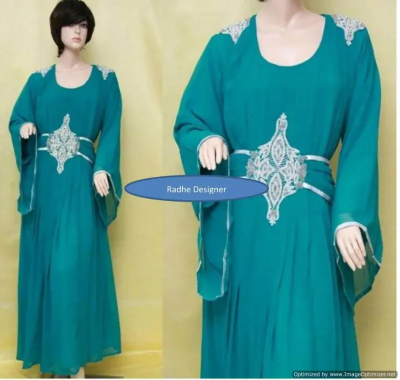 Picture of Radhe Designer Multicolor Georgette Kaftan Dress for Women - F6812