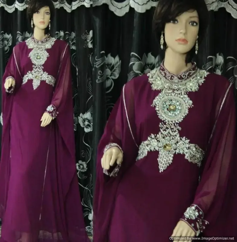 Picture of Radhe Designer Multicolor Georgette Kaftan Dress for Women - F6828