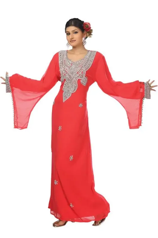 Picture of Radhe Designer Multicolor Georgette Kaftan Dress for Women - F6826