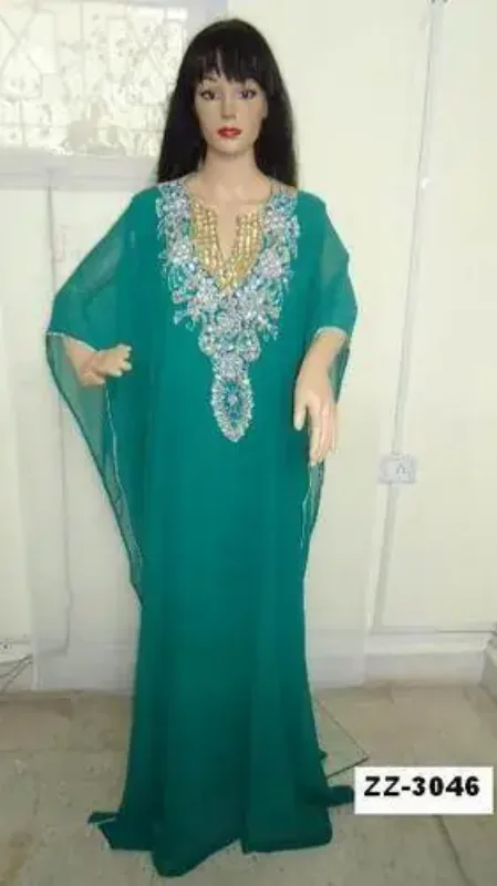 Picture of Radhe Designer Black Georgette Kaftan Dress for Women - F6849