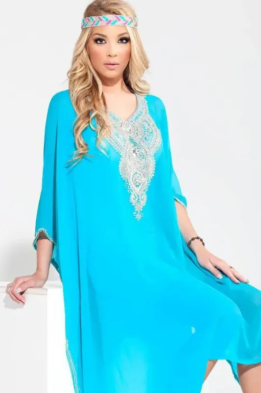 Picture of Radhe Designer Multicolor Georgette Kaftan Dress for Women - F6847