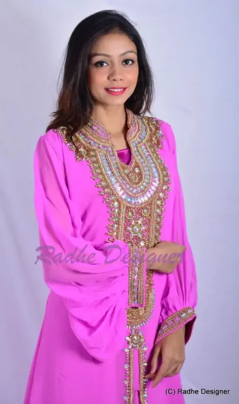 Picture of Black Georgette Farasha Dress for Women