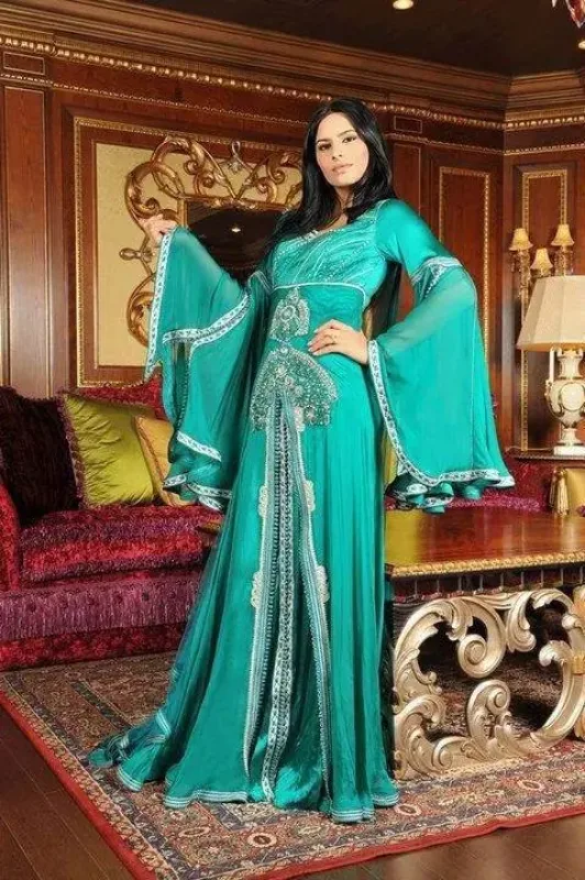 Picture of Radhe Designer White Georgette Kaftan Dress for Women - F6750