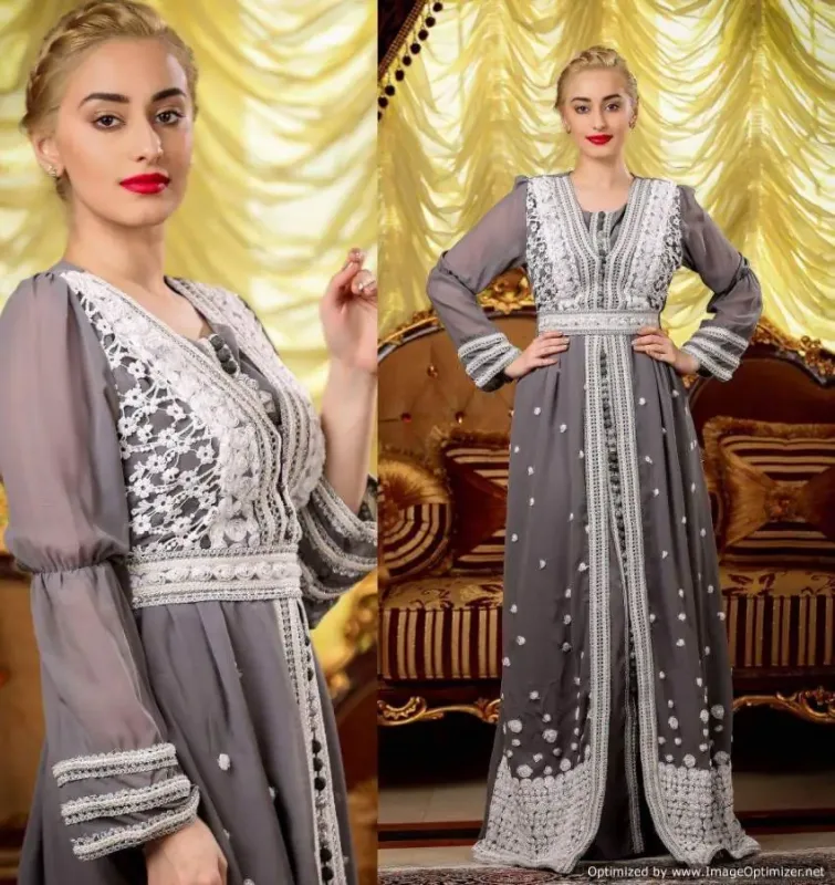 Picture of Radhe Designer Yellow Georgette Kaftan Dress for Women - F6833