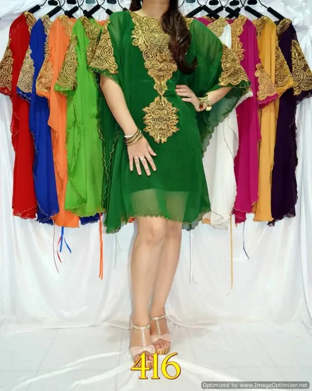 Picture of Radhe Designer Black Georgette Kaftan Dress for Women - F6870