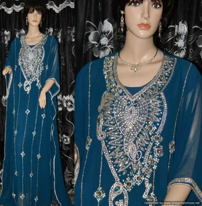 Picture of Radhe Designer Red Georgette Kaftan Dress for Women - F6809