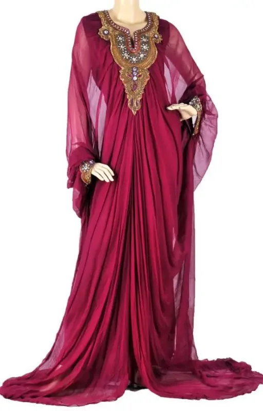 Picture of Radhe Designer Multicolor Georgette Kaftan Dress for Women - F6808