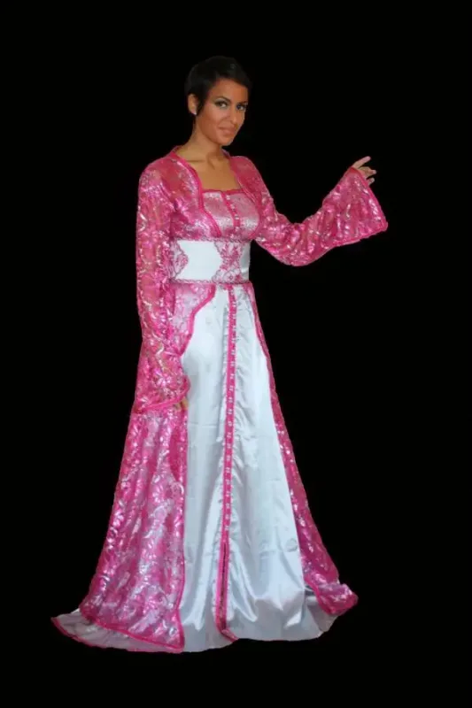 Picture of Radhe Designer White Georgette Kaftan Dress for Women - F6835