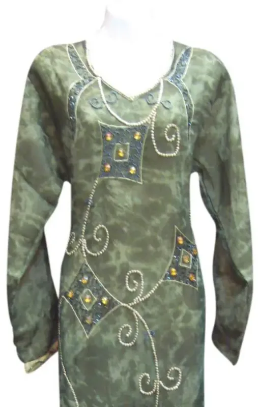 Picture of Multicolor Georgette Caftan Dress for Women