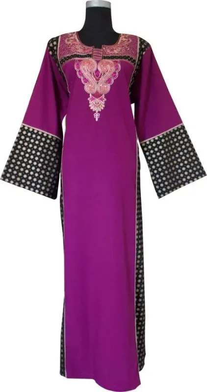 Picture of Yellow Georgette Dubai Style Kaftan for Women