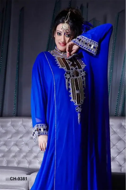 Picture of Premium Finish Multicolor Georgette Jilbab Dress for Women