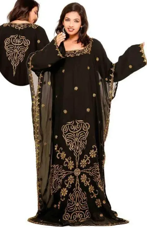 Picture of Elegant White Georgette Farasha Dress for Women