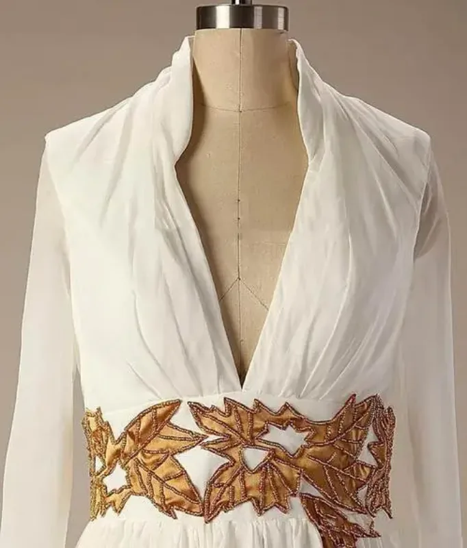 Picture of White Georgette Takshita Dress for Women