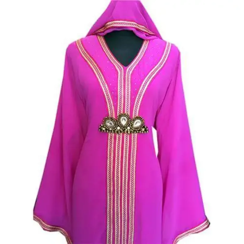 Picture of Classic Black Georgette Dubai Style Kaftan for Women