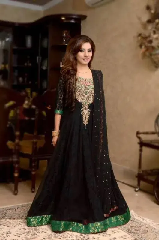 Picture of Occasion Ready Multicolor Georgette Jilbab Dress for Women