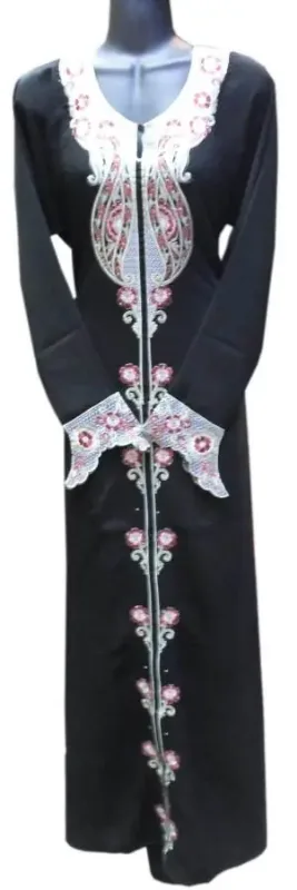 Picture of Festive Black Georgette Dubai Style Kaftan for Women