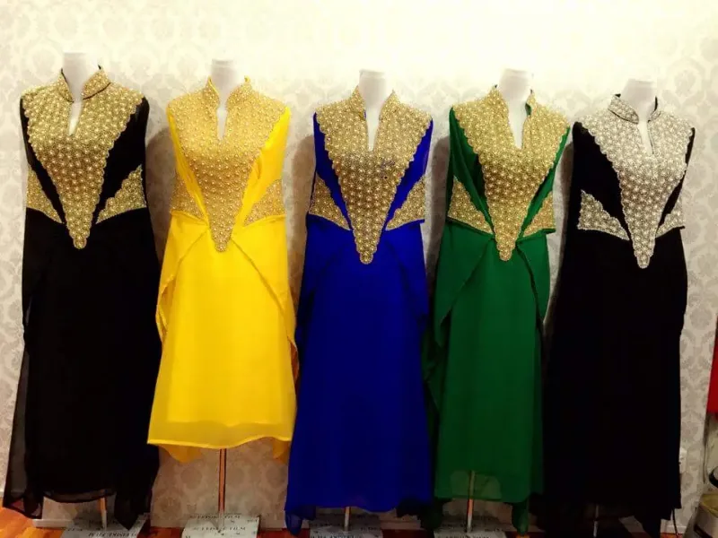 Picture of Elegant Black Georgette Farasha Dress for Women