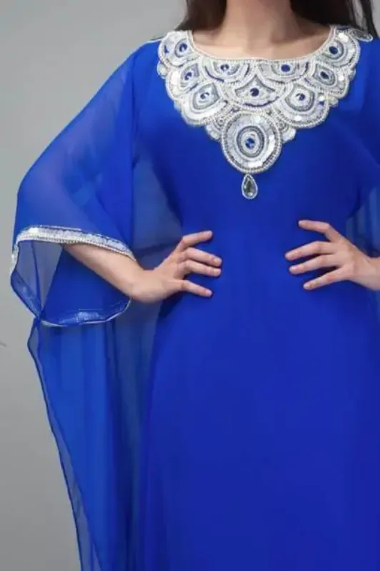 Picture of Premium Multicolor Georgette Jalabiya Gown for Women