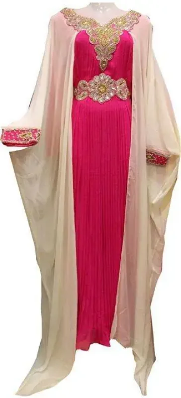 Picture of Elegant Purple Georgette Jalabiya Gown for Women