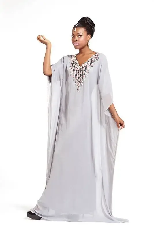 Picture of Graceful Multicolor Georgette Jalabiya Gown for Women