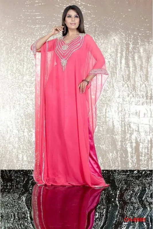 Picture of Stylish Multicolor Georgette Jalabiya Gown for Women