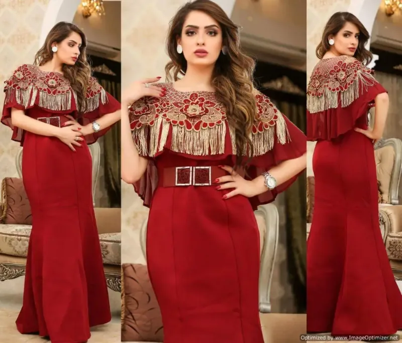 Picture of Radhe Designer Multicolor Georgette Kaftan Dress for Women - F9622