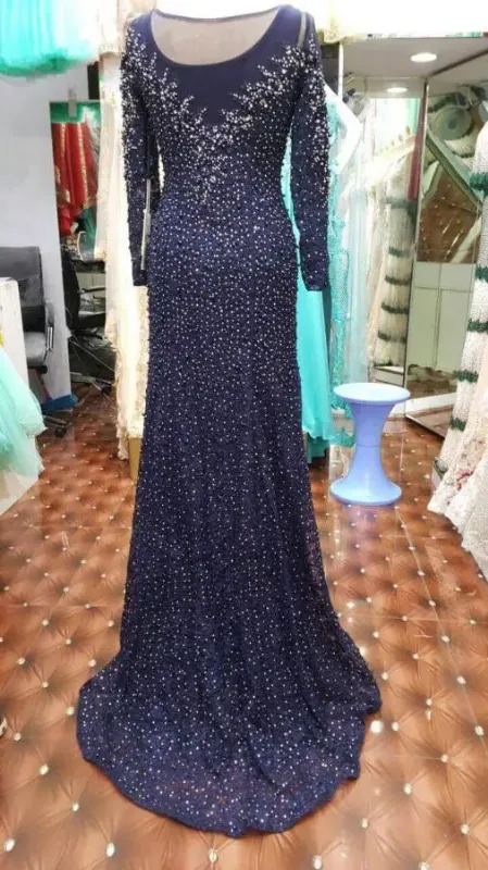 Picture of Radhe Designer Blue Georgette Kaftan Dress for Women - F9010