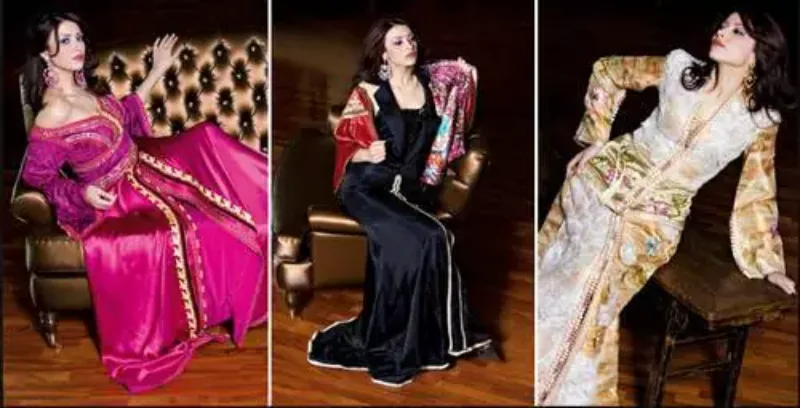 Picture of Radhe Designer Multicolor Georgette Kaftan Dress for Women - F9008