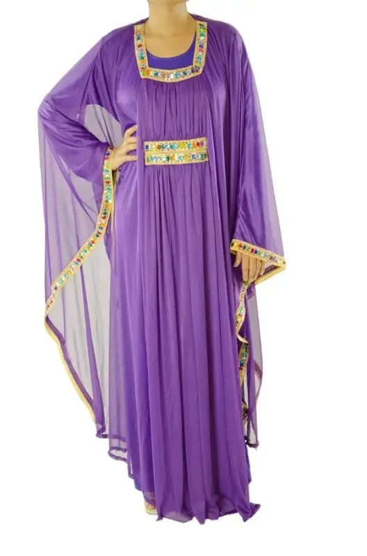 Picture of Radhe Designer Blue Georgette Kaftan Dress for Women - F8433