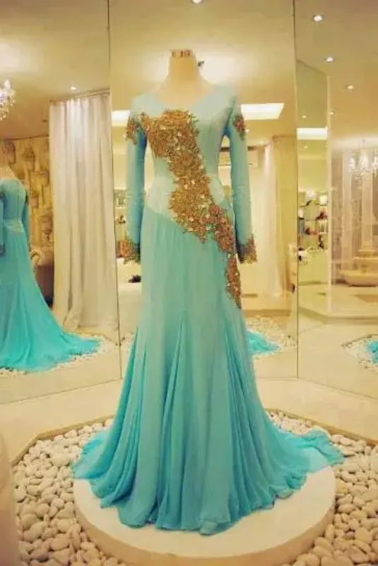 Picture of Dressy Multicolor Georgette Jilbab Dress for Women