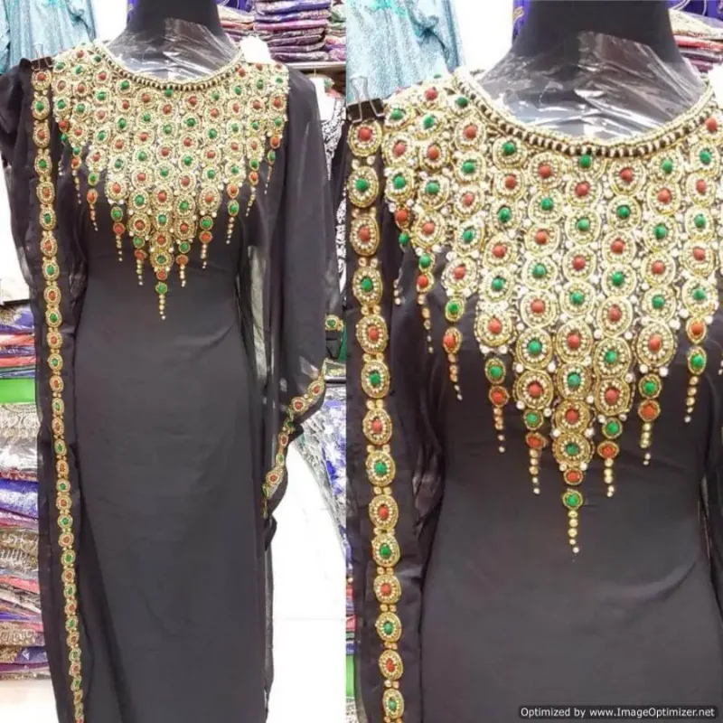 Picture of Radhe Designer Yellow Georgette Kaftan Dress for Women - F2816