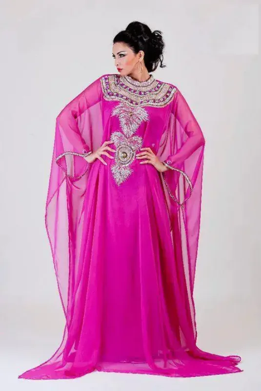 Picture of Radhe Designer Multicolor Georgette Kaftan Dress for Women - F9009