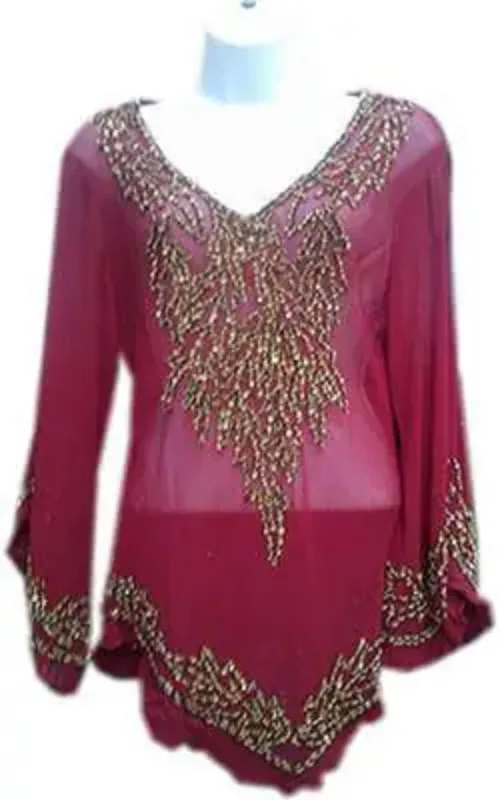 Picture of Contemporary Multicolor Georgette Farasha Dress for Women