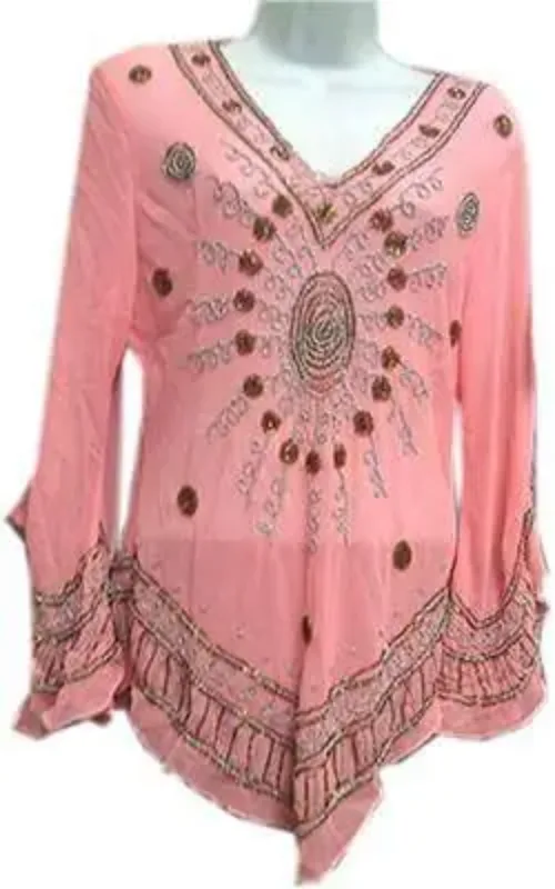 Picture of Classic White Georgette Farasha Dress for Women
