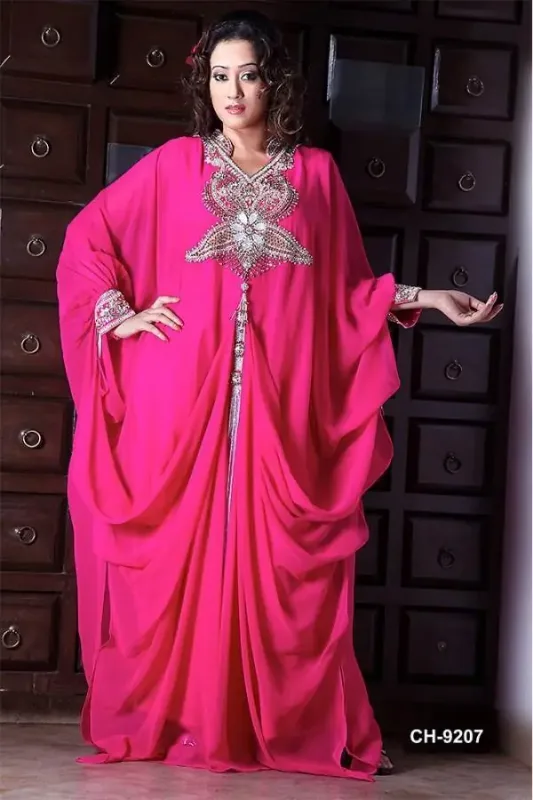 Picture of Blue Georgette Jalabiya Gown for Women