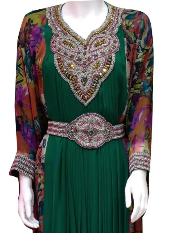 Picture of Traditional Multicolor Georgette Farasha Dress for Women