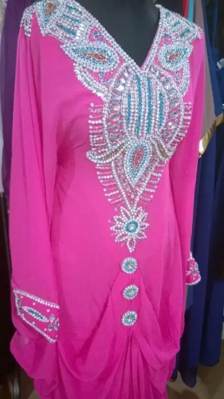 Picture of Radhe Designer Multicolor Georgette Kaftan Dress for Women - F9028