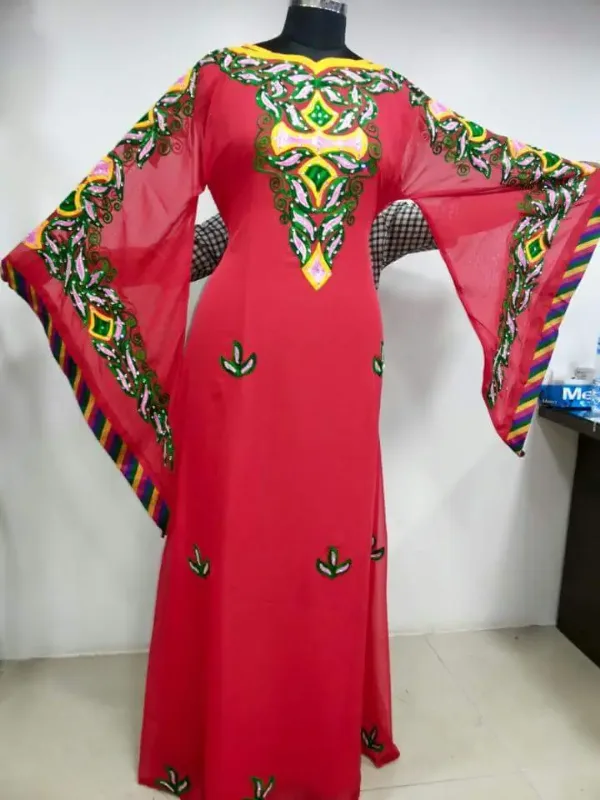 Picture of Evening Multicolor Georgette Farasha Dress for Women