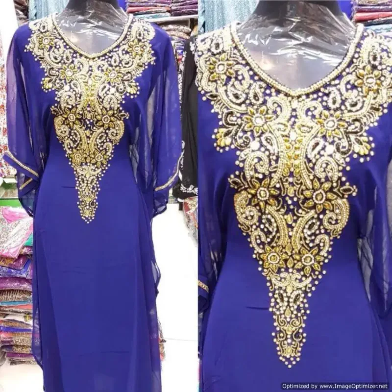 Picture of Radhe Designer Multicolor Georgette Kaftan Dress for Women - F2812