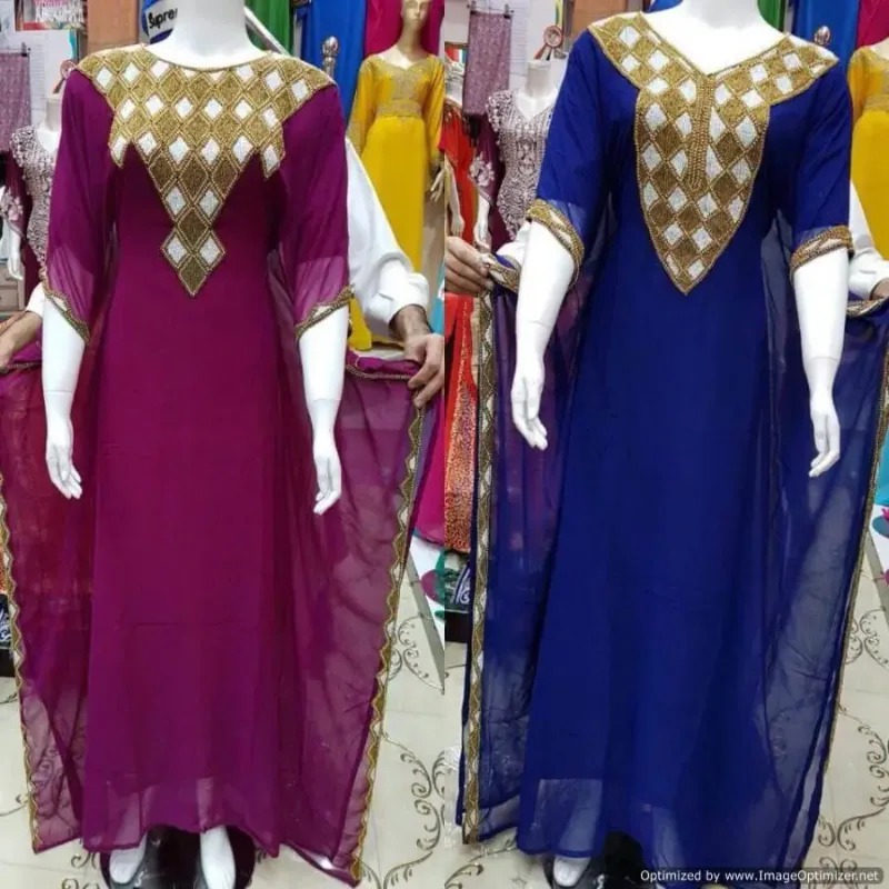Picture of Radhe Designer Multicolor Georgette Kaftan Dress for Women - F2829