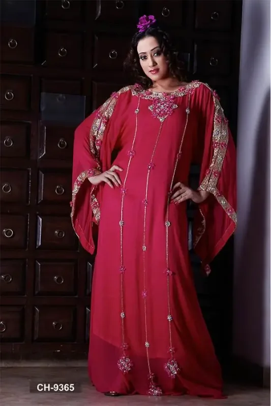 Picture of Multicolor Silk Jilbab Dress for Women