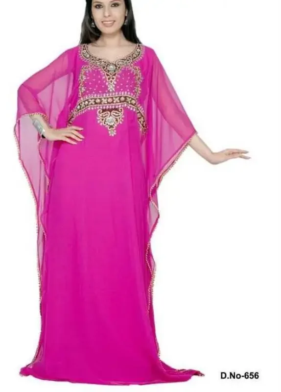 Picture of Soft Touch White Georgette Jilbab Dress for Women
